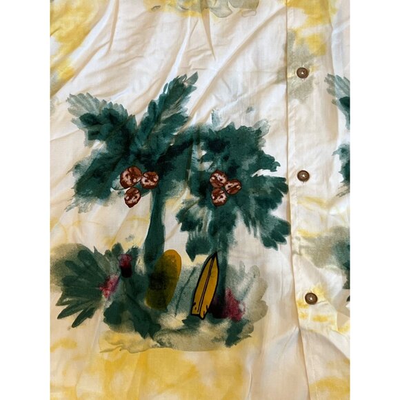 Distortion Hawaiian Camp Shirt Palm Trees 100% Viscose Size 2XL NWT - Picture 2 of 4